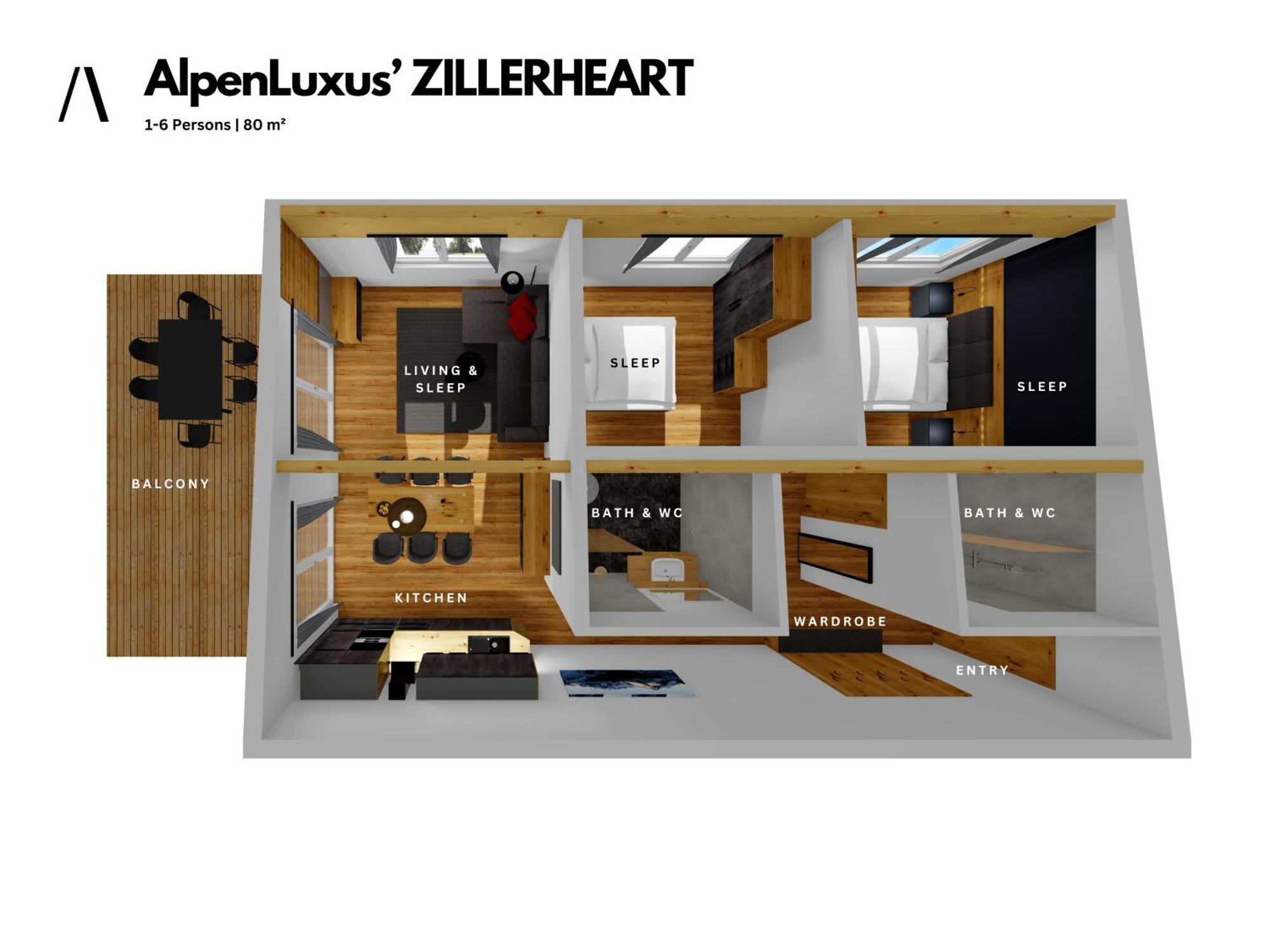 Zillerheart - Balcony Und Car Park By Alpenluxus Appartements Fügen Exterior foto